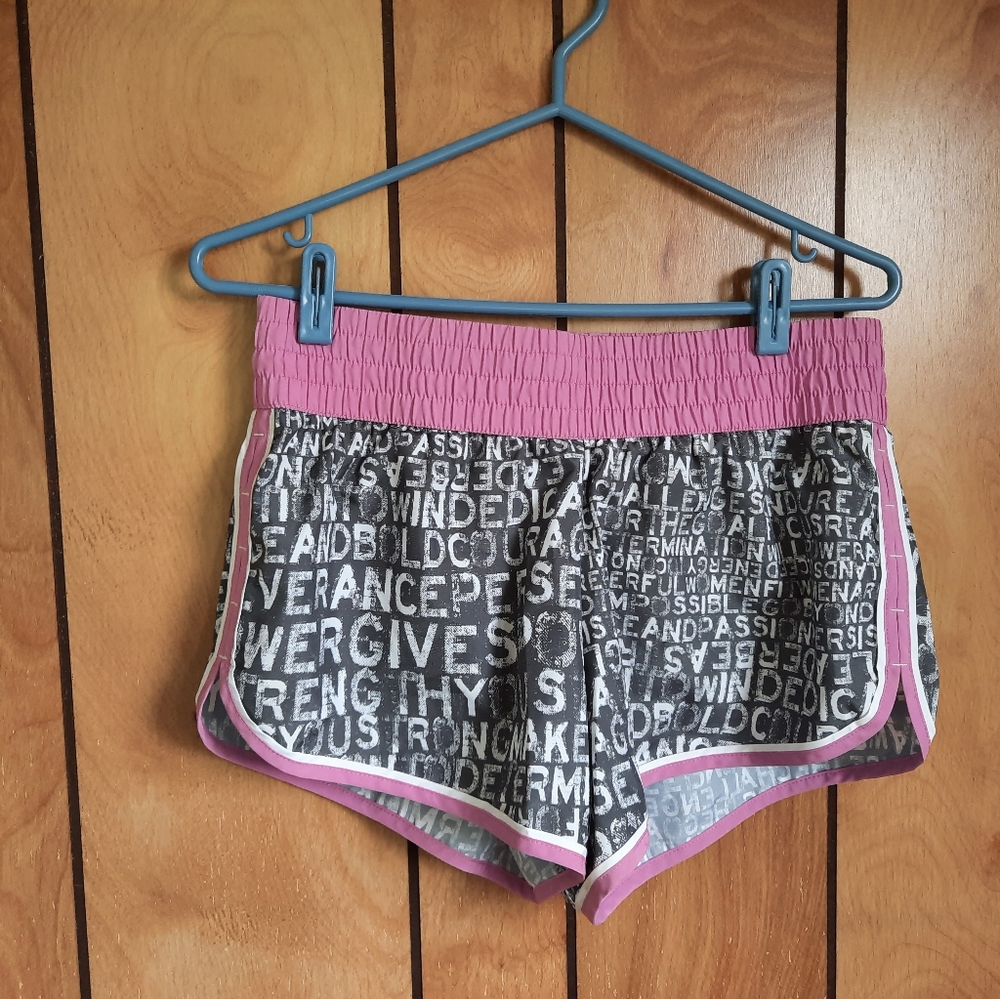 Xersion Pink and Gray Athletic Shorts
